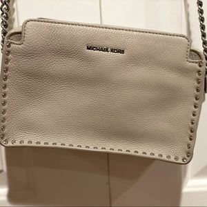 Michael Kors Astor studded leather crossbody messenger bag